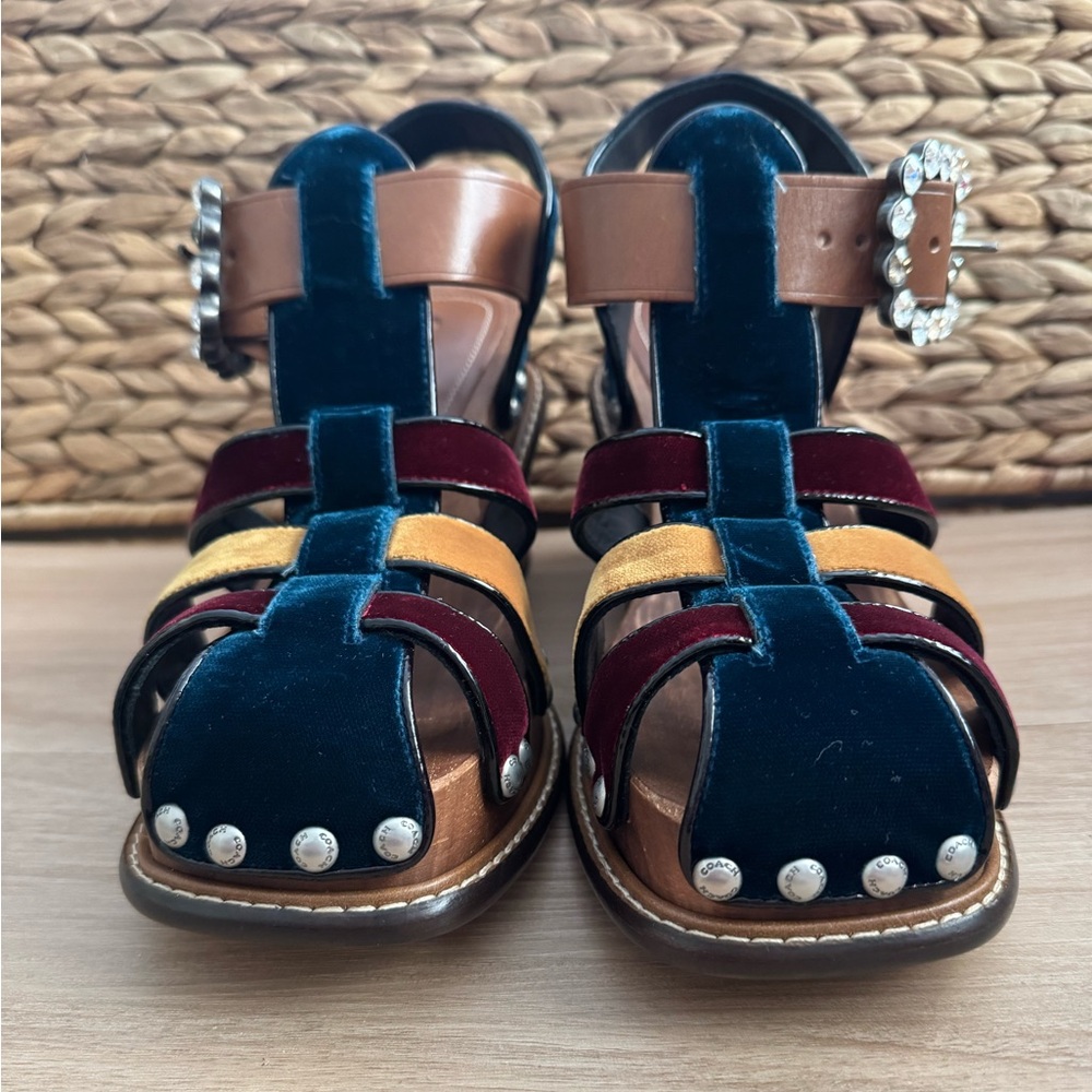 Coach Fisherman Clogs in Peacock Multi New in Box size 7 - Picture 5 of 14